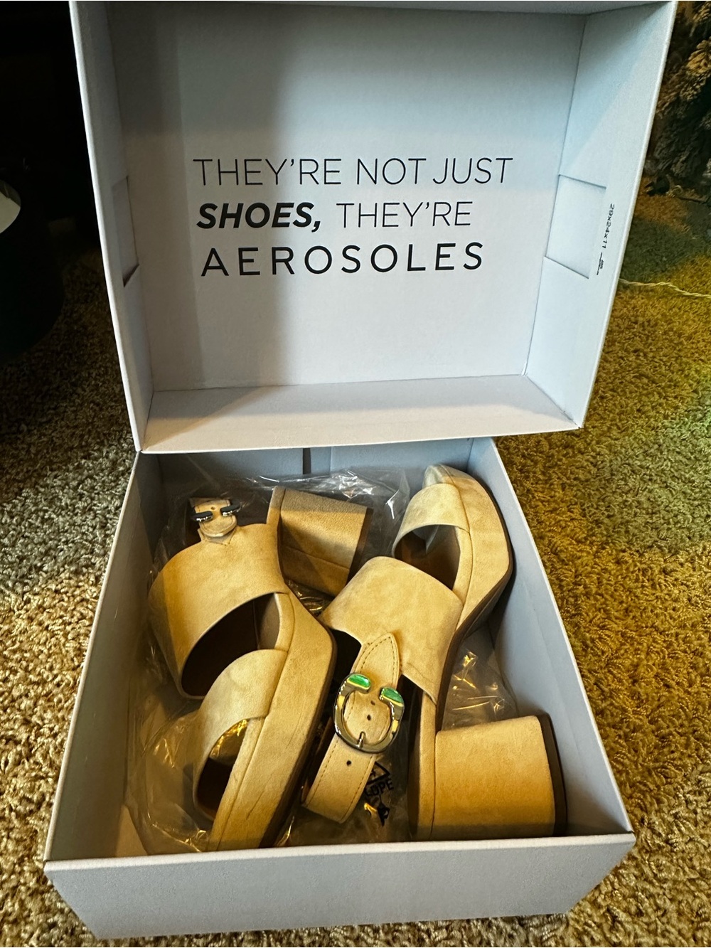 Aerosoles Camera Stone Suede Sandals - Picture 11 of 16